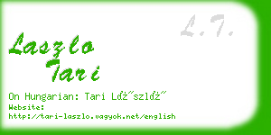 laszlo tari business card